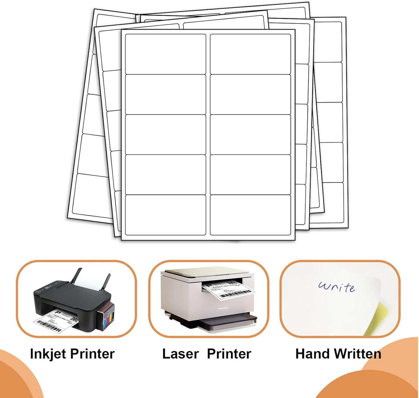 10up Shipping Address Labels, 2 X 4 Labels, Compatible Laser/Inkjet Printer, 5163/18163 Templates Available (4000 Sheets -40000 Labels)