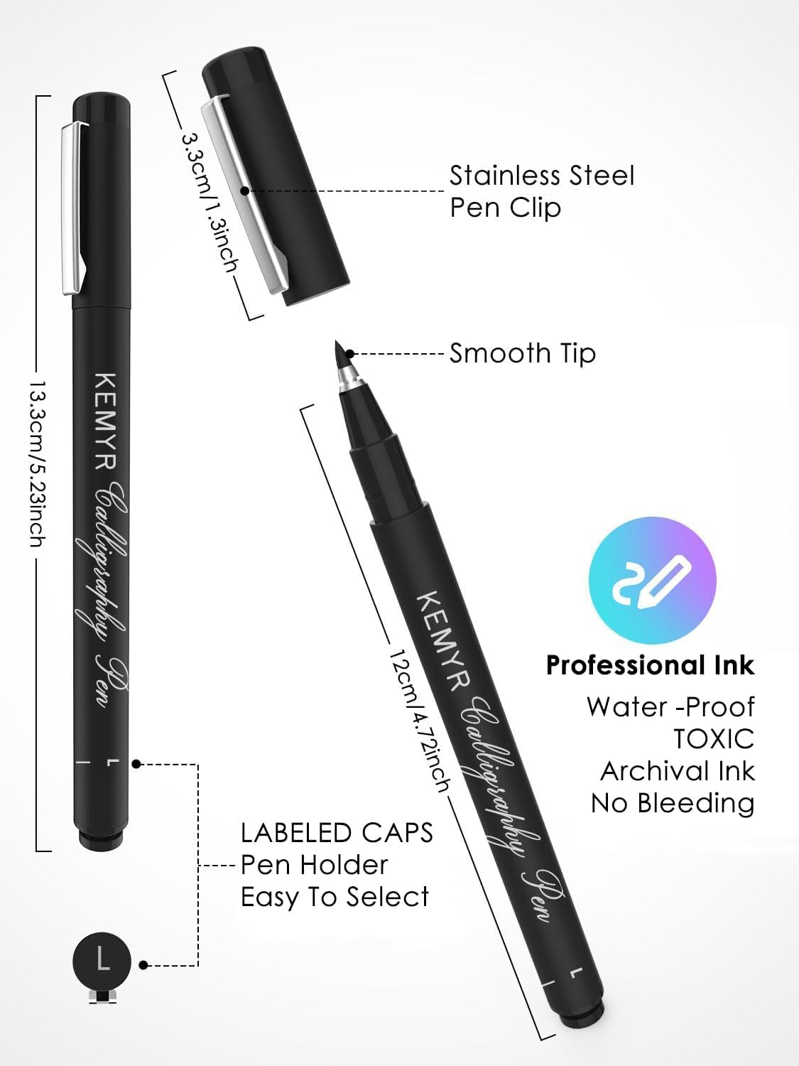 4 Micro Fine liner Drawing Art Pens Calligraphy Pens: M Size Black Art supplies Waterproof Archival Black Ink Markers For Artists,Use for Professional Watercolor,Sketching