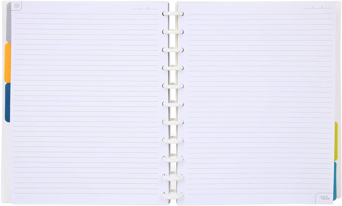 Talia Discbound Notebooks, Planner, Customizable, (xBounce Gold, Letter (8.5in x 11in))