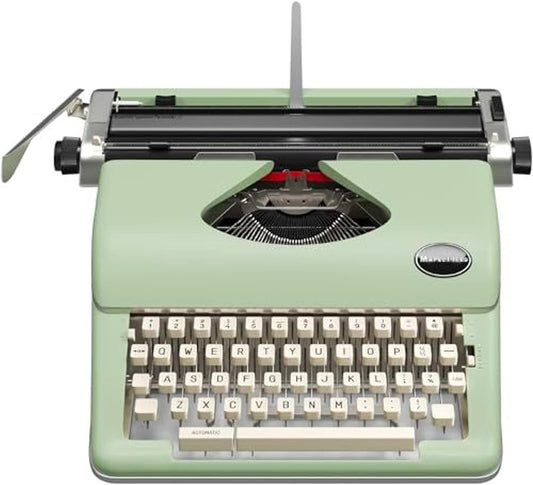 Maplefield Vintage Manual Typewriter - Seafoam Green, Standard 8 x 11 in Paper - Home & Office Decor - Portable Word Processor & Writing Machine