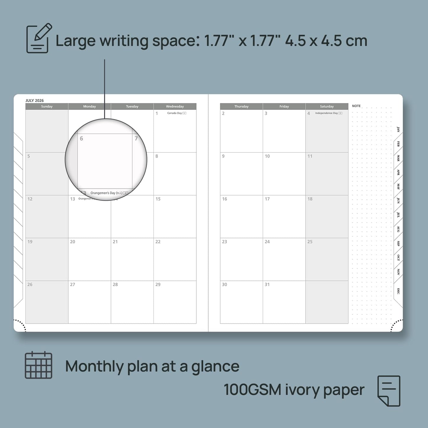 POPRUN 2026 Planner (Large Size 8.5''x 10.5'' Hardcover) - Daily Weekly and Monthly Calendar Agenda 2026 Appointment Book with Hourly Time Slots, Monthly Tabs, 100 GSM - Light Pink