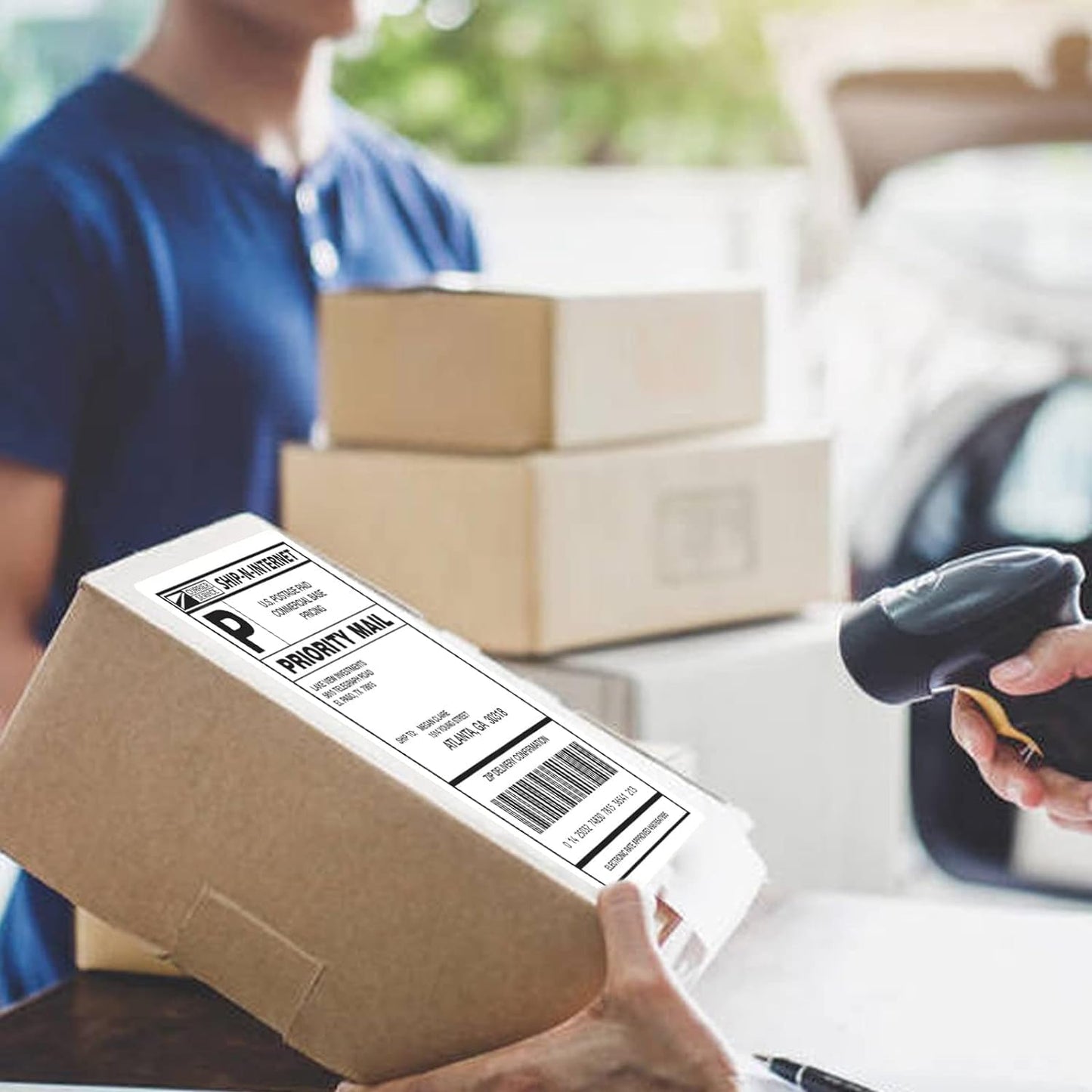 4000 Labels Half Sheet Matte Blank White Round Corner Self Adhesive Shipping Labels for Laser and Ink Jet Printers