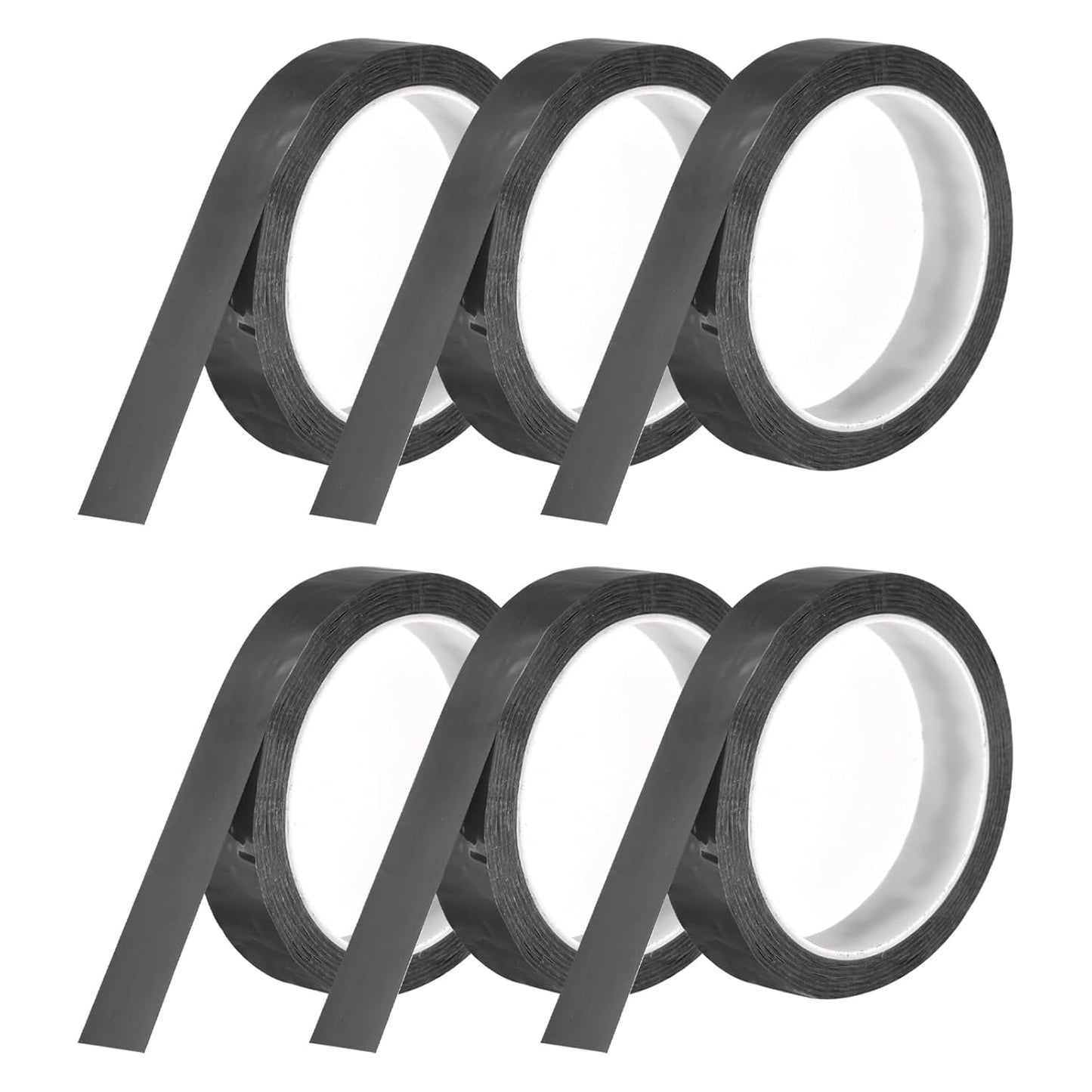MECCANIXITY 6 Rolls Whiteboard Tape Graphic Chart Tape 20mm 54.7 Yard Art Tape Thin Self-Adhesive Pinstripe Tape Masking Tape for Gift Wrapping Craft Supplies, Black