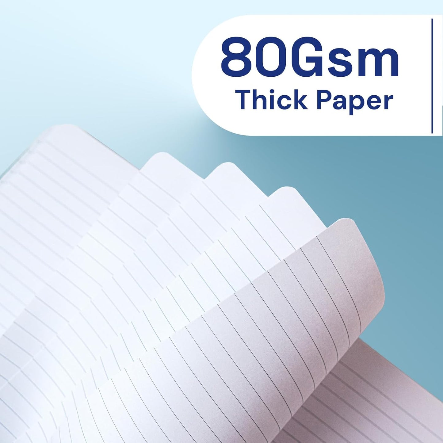 A5 Lined Journal Notebook, 7mm College Ruled Notepad, Journaling for Writing, Work, School, Travel and Note Taking, Hardcover 160 Pages (80 Sheets) 5.79 x 8.3 inches, 3 Pack (Black+Red+Blue)