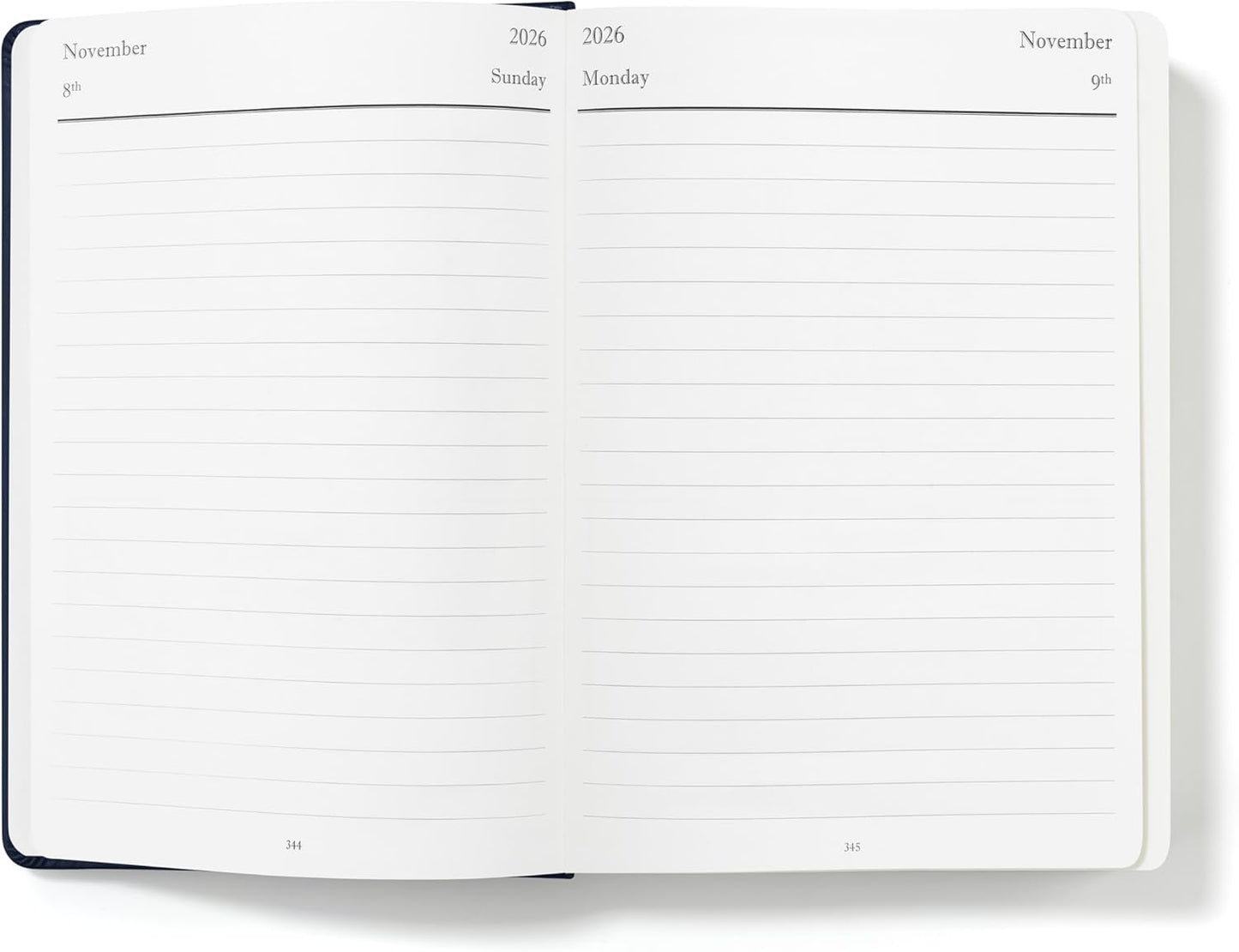 Wykeham's Executive 2026 Daily Journal Planner – US Public Holidays & Format – Customization Available (Personalized Royal Blue, 8.5"×5.5")