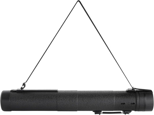 Juvale Storage Tube - 30-49 in Extendable, 5 in, Black - For Posters, Blueprints & Maps - Art Storage & Poster Tube Holder with Strap