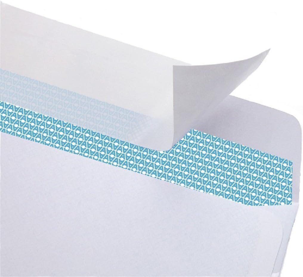 Aimoh 500 Count #10 Double Window Self Seal Security Envelopes - for Invoices, Statements & Business Mailings, Security Tinted - EnveGuard, Size 4-1/8 x 9-1/2 -White -24 LB(30001)