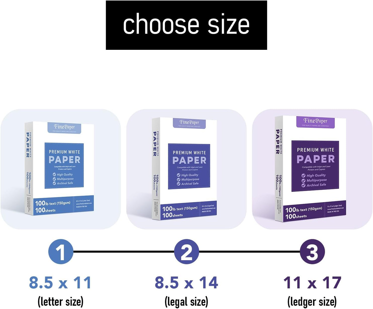 Bright White Paper - Multipurpose Office Print Writing Copy - Flyers, Posters, Design Proposals, Business Documents | 11 x 17 | 100lb Text (40lb Bond) | Acid Free Paper | 100 Sheets per Pack