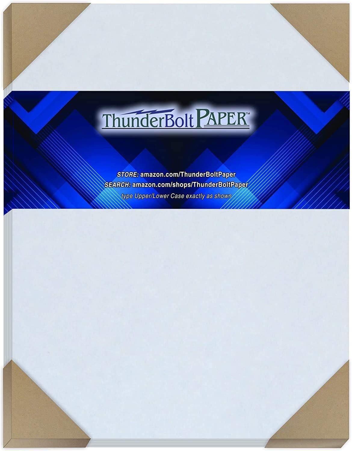50 Blue Parchment 65lb Cover Weight Paper 8" X 10" (8X10 Inches) Photo|Picture-Frame Size - Printable Old Parchment Semblance