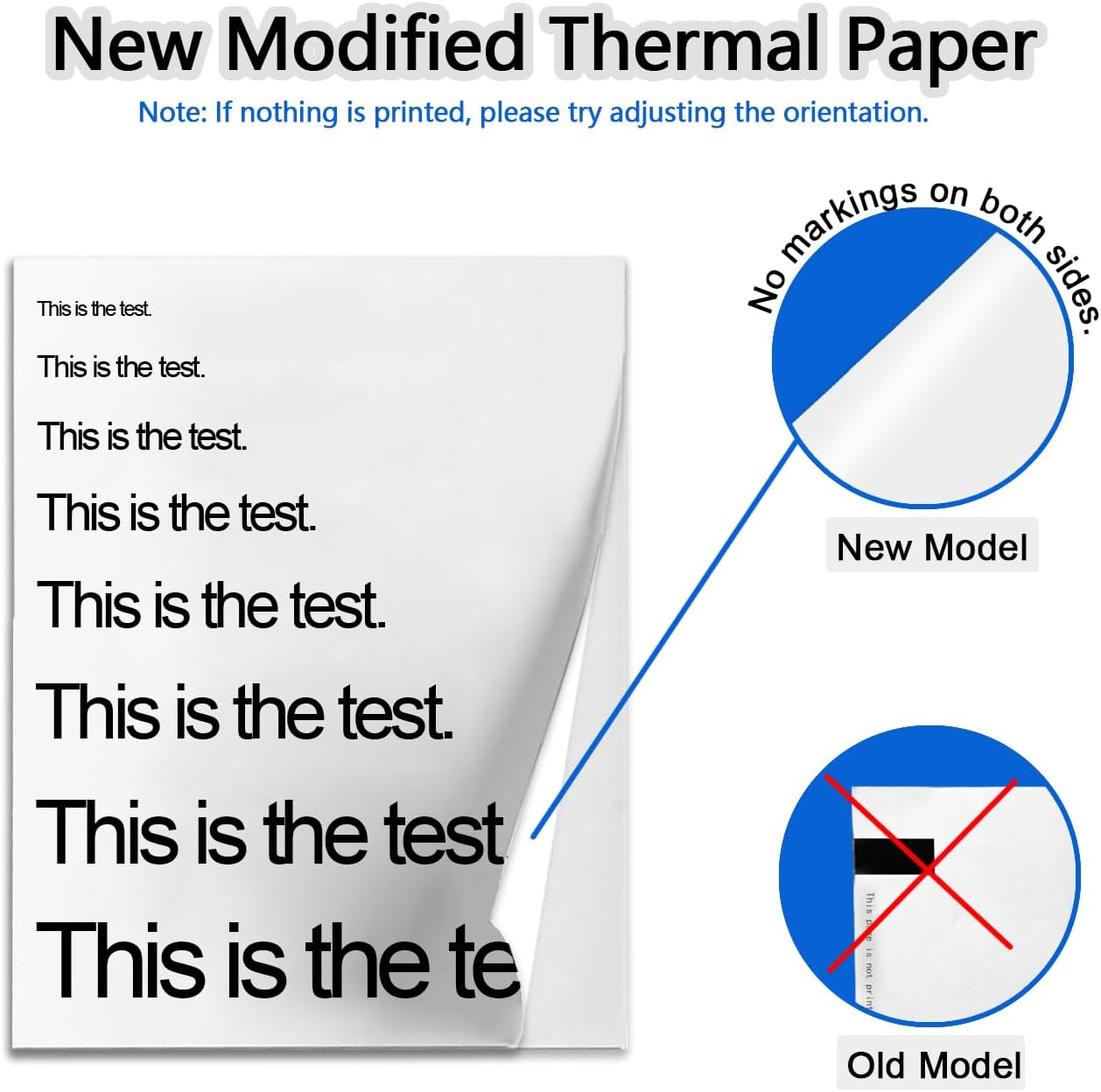 200 Sheets, Thermal Printer Paper 8.5 x 11 Inches, Single US Letter Size, Suitable with Most Thermal Portable Printer, Such M08F/A40, Quick-Drying, Waterproof(Single, Keep 3 Years)