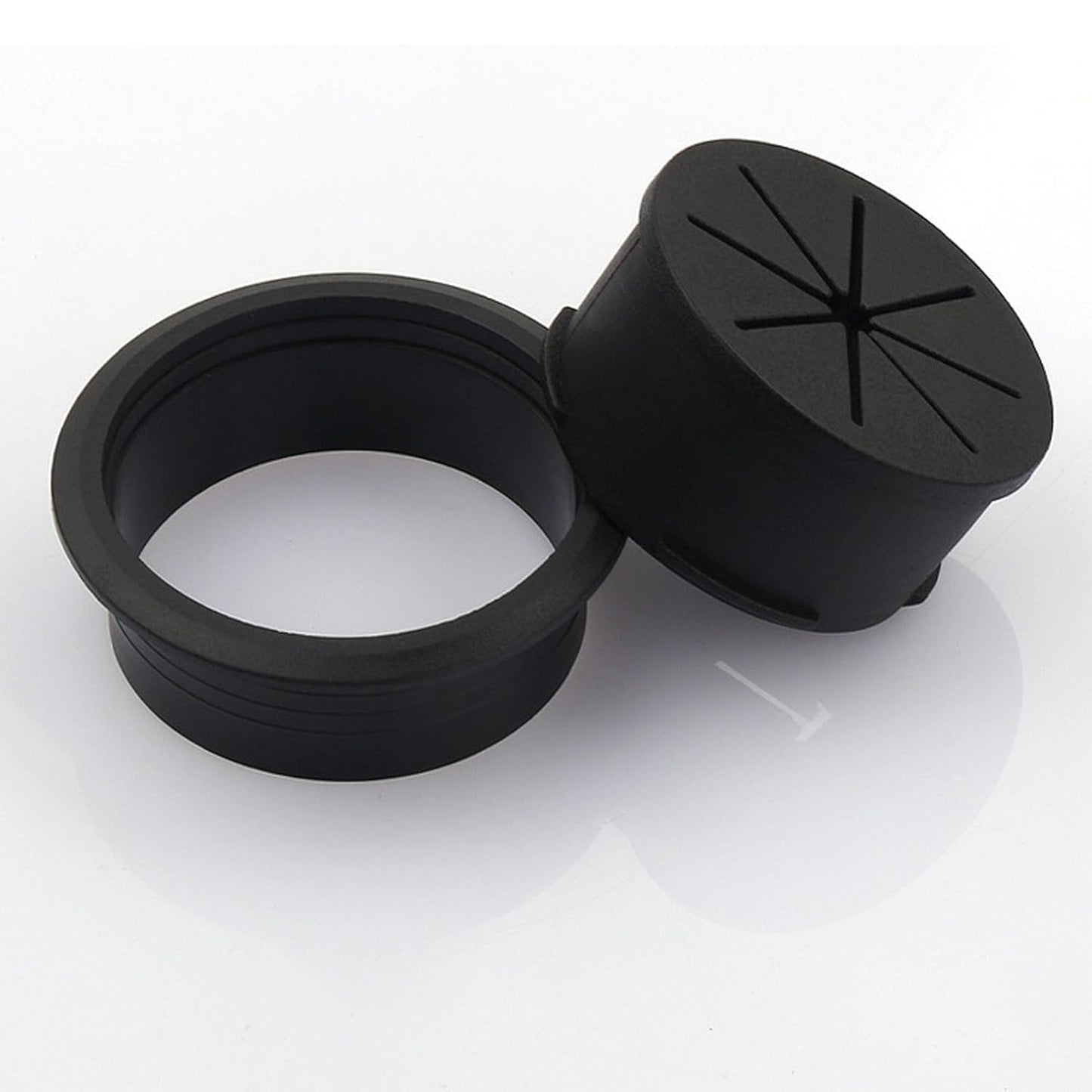 TuTuYa Desk Grommet, 6PCS Flexible 3-1/6inch (80mm) Black Desk Cable Grommet Desk Cable Hole Covers with Hole Saw, Ideal Solution for Office and Home Table Cable (Black, 3-1/6inch_80mm)