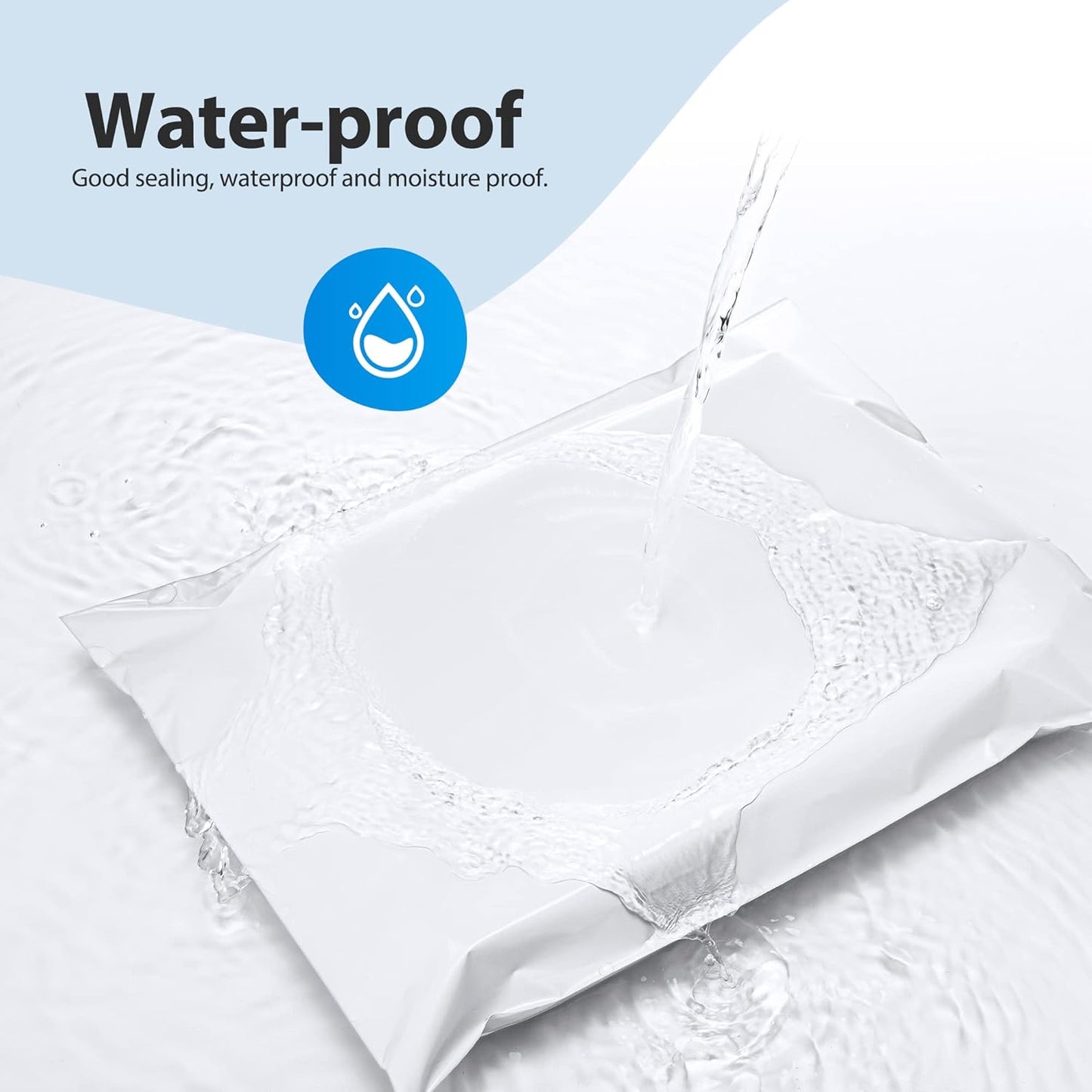 Fuxury 500 Pack Poly Mailers 10x13 Inch,Shipping Bags Bulk for Clothes,Self Seal Mailing Bags, Strong Adhesive Shipping Envelopes for Small Business,White