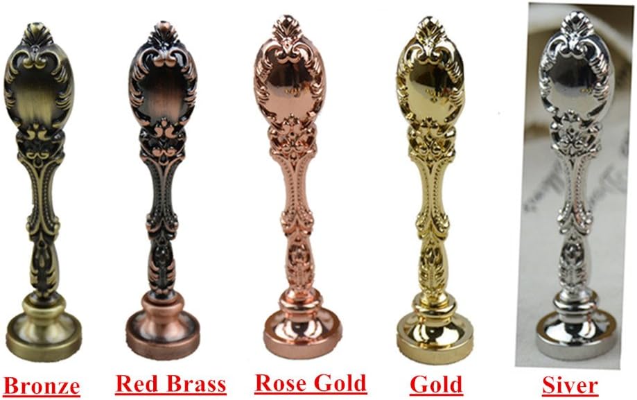 MDLG Customize Your Design Picture Logo Text Wax Seal Stamp Vintage Peacock Copper Handle Set