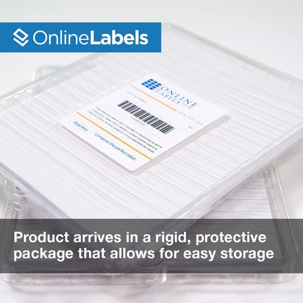 4 x 5 Rectangle Mailing Labels - Permanent, White Matte - Shipping, Wine, Product - Pack of 20,000-5,000 Sheets - Inkjet/Laser Printers - Online Labels