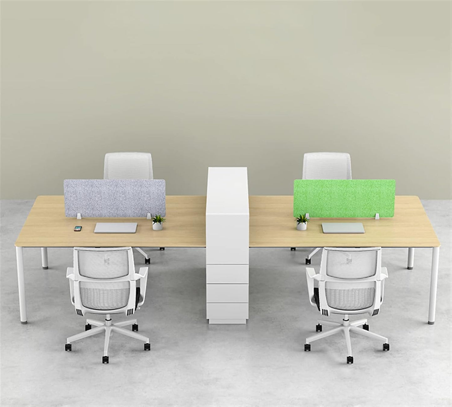 Icegrey Acoustic Desk Divider Privacy Panel Removable Sound Absorbing Desk Partition Board with 2 Clips for Student Call Centers Offices Braries Classrooms Library, Dark Green, 23.4x15.6