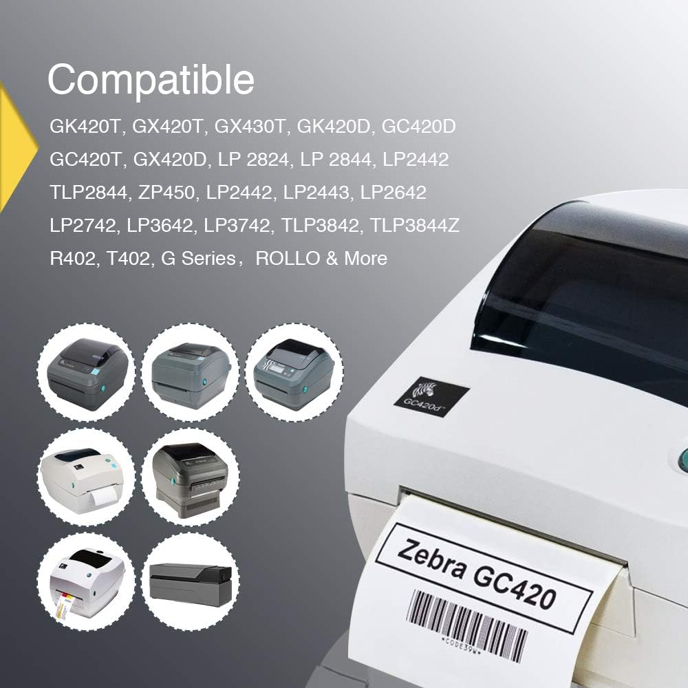 BETCKEY - 2.25" x 4" (57 mm x 102 mm) Multipurpose & Shipping Labels Compatible with Zebra & Rollo Label Printer,Premium Adhesive & Perforated [2 Rolls, 700 Labels]