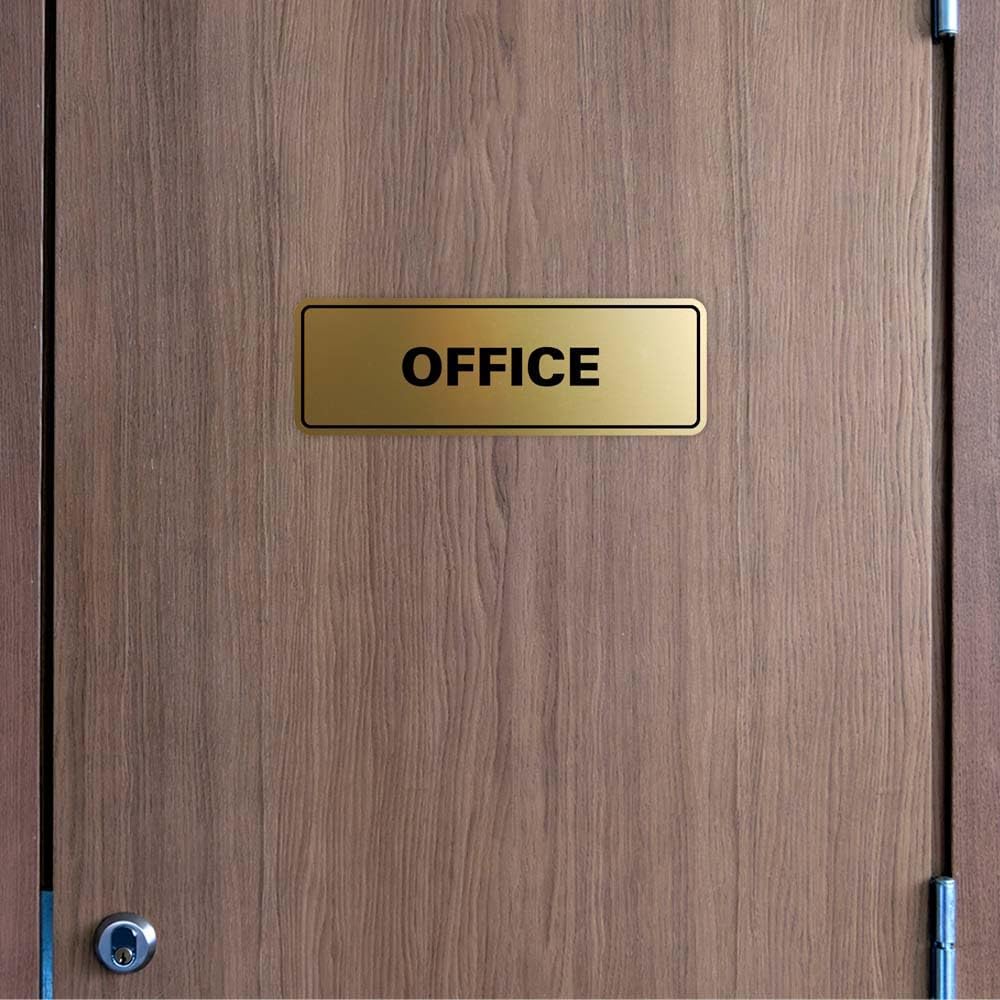 Signs ByLITA Standard Office Sign - Professional Business Signage - Easy to Install (Navy Blue/White) - Medium 2 Pack