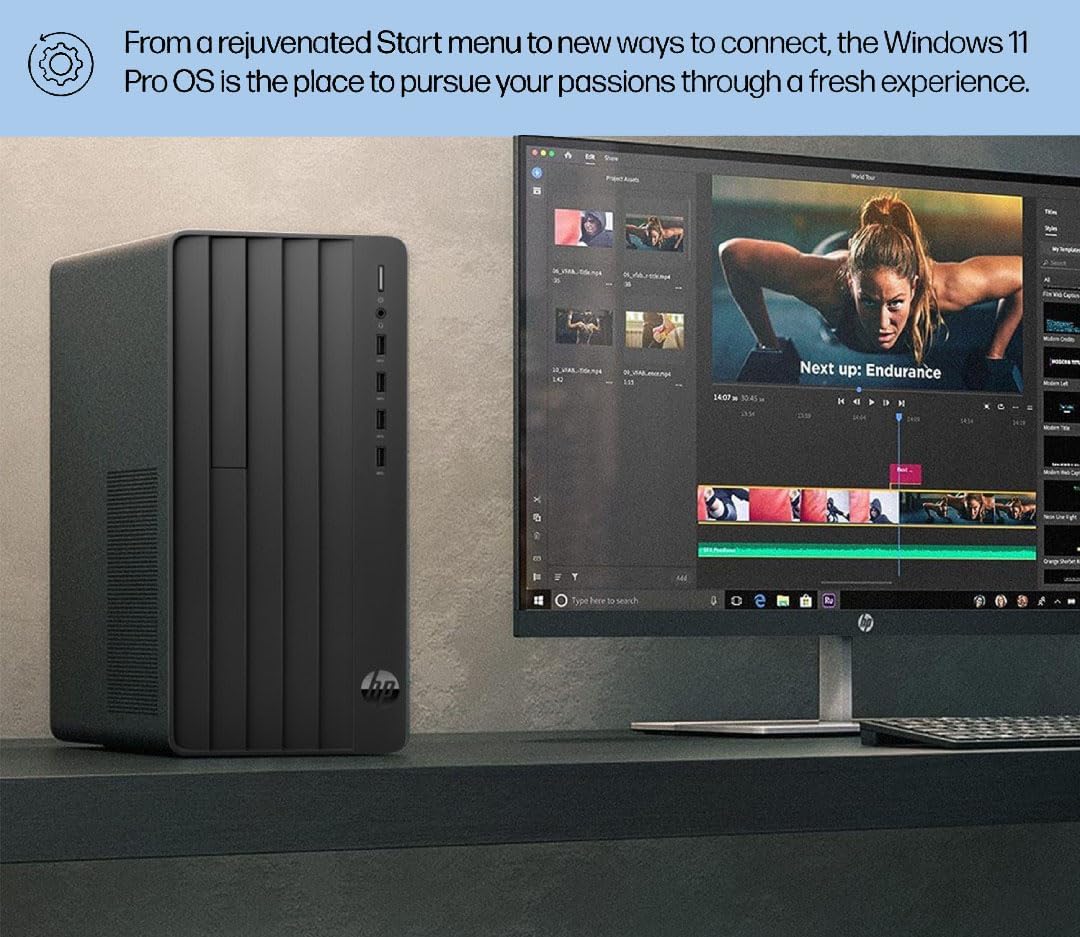 HP Pro Tower 290 G9 Business Desktop, 13th Gen Intel 4-Core Processor (Beats Core i7-9700), 16GB RAM, 1TB PCIe SSD, 2-Monitor Support 4K, HDMI, VGA, Wi-Fi, Windows 11 Pro, Black