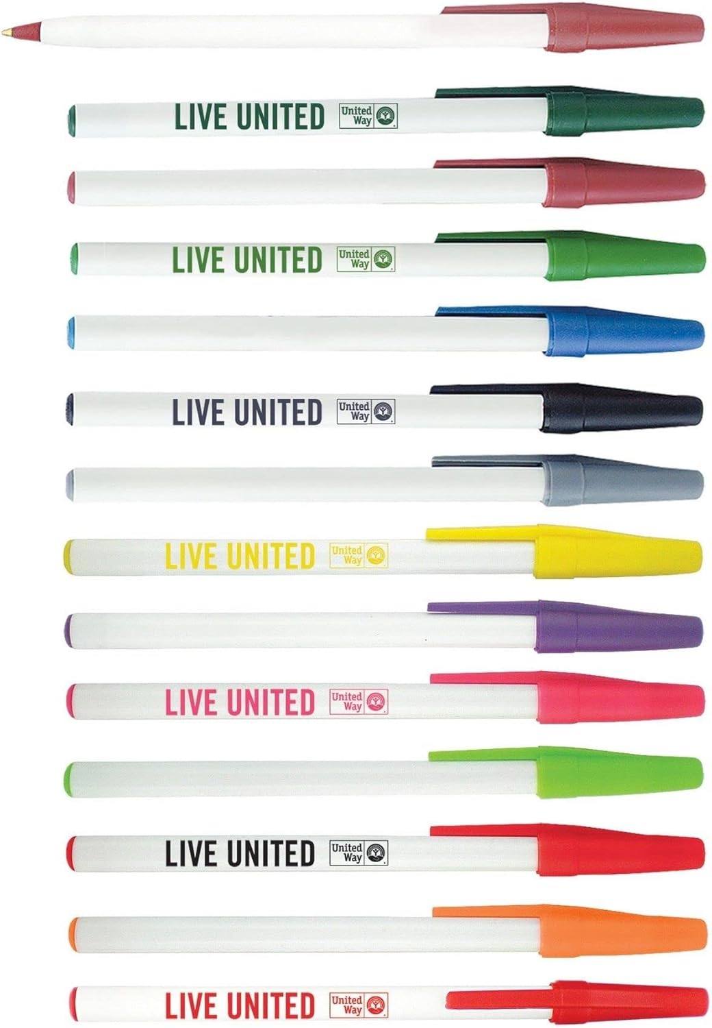 Personalized Stick Pens With your Custom Logo or Text-500 Pack Bulk-for Businesses, Parties, and Events, Custom Printed Slim Ballpoint Pens with Cap, Forest Green, Black Ink