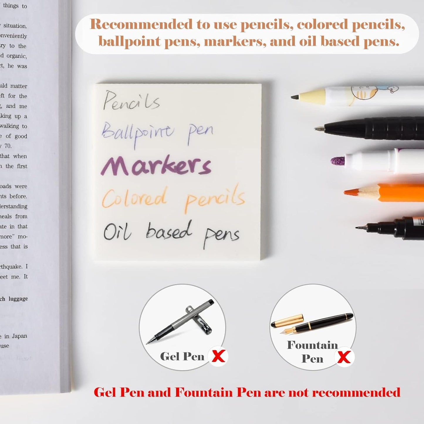 BAYTORY 700 Sheets Transparent Sticky Notes with Lined, Clear Waterproof 3 x 3 inch See Through Memo Pad, Self-Adhesive Translucent Writable Index Tabs for Annotating Books, Study Supplies