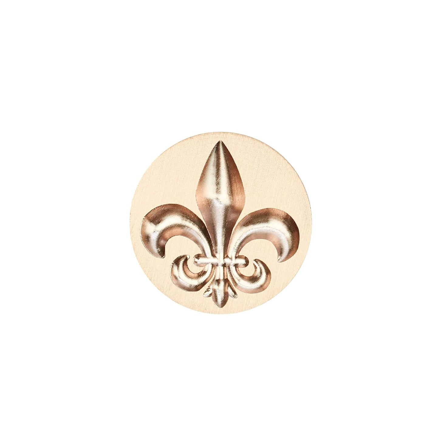 SWANGSA 3D Wax Seal Stamp Fleur De Lis, Vintage Flower Electroplated Bronze Handle Sealing Stamp for Wedding Party Invitations Gift Idea Decoration