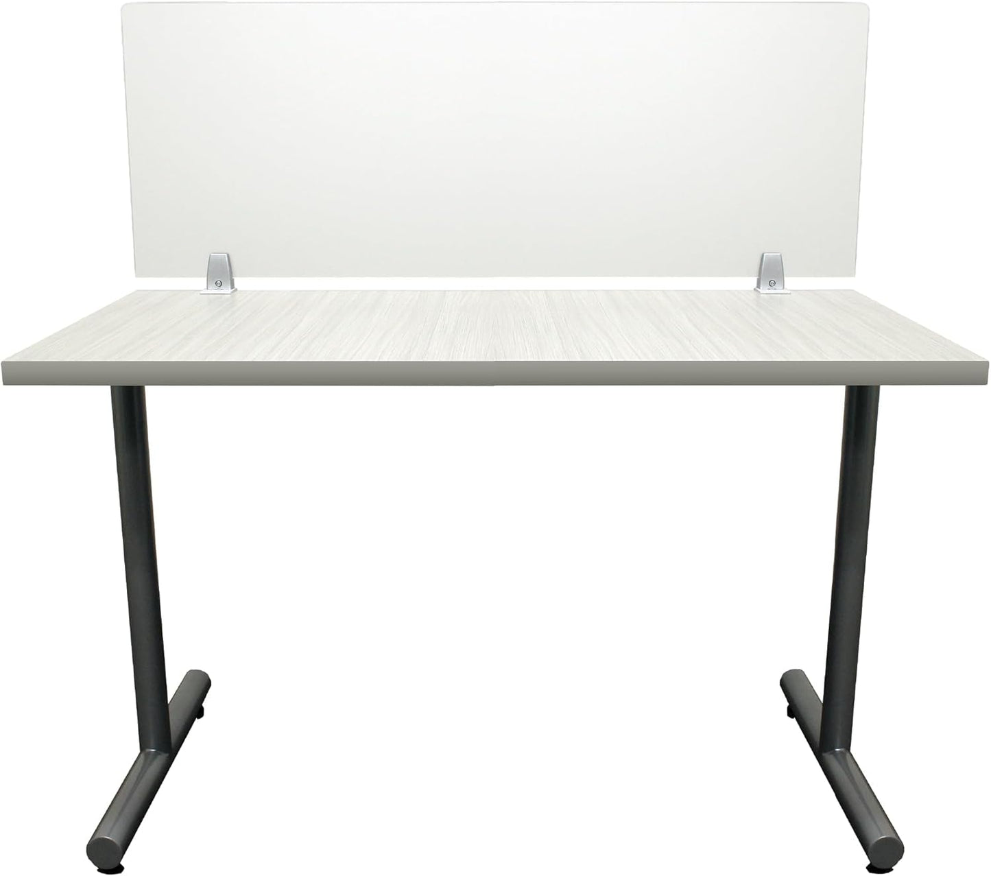 OBEX Clear Acrylic Desk Mounted Privacy Panel, 18" x 42", Clear