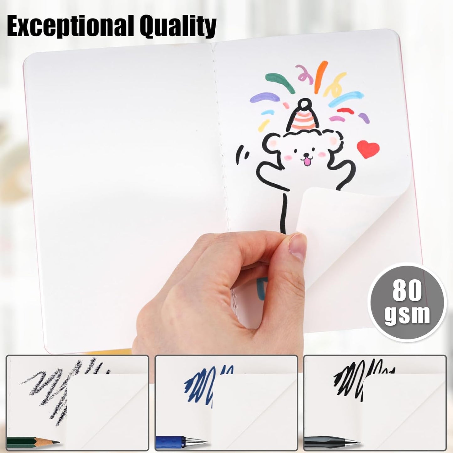 Koogel 32 Pack Small Notebooks Bulk, 3.5 x 5.5 Inch Mini Journal Pocket Notepads Set for Back To School, Colorful Cover Memo Notepad for Kids Students Office Supplies,Tiny Note Book Bulk