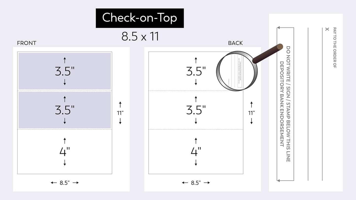 100 Blank Check Stock - Check on Top Mazed- Paper Weight # 70"High Security" Check Paper Brown Mazed