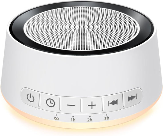 Sound Machine White Noise Machine with 30 Soothing Sounds 12 Colors Night Light Sleep Machine for Baby Kids Adults Brown Nosie Machine Pink Noise Machine with 32 Volume Levels for Office Home Travel