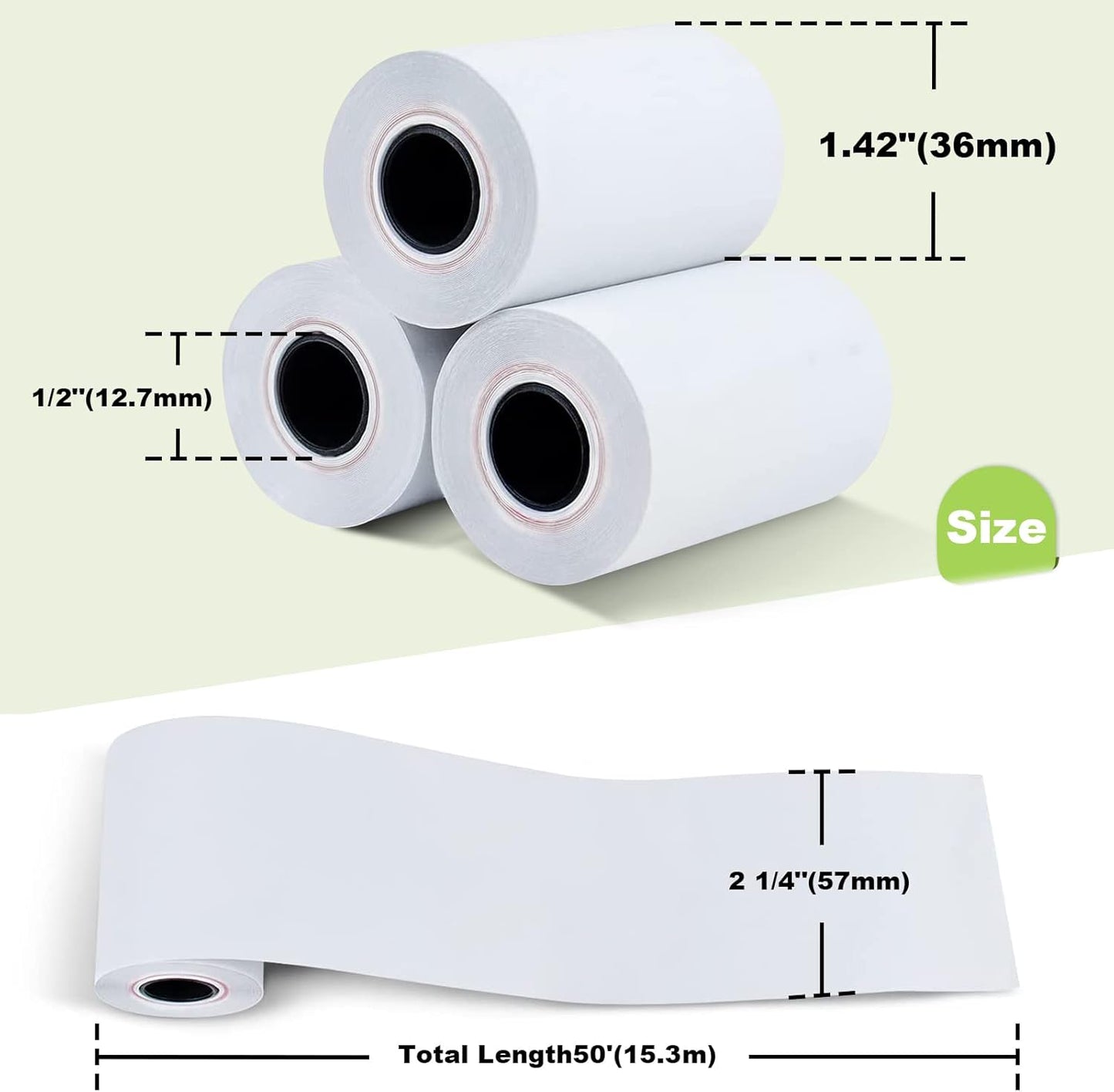 MFLABEL 2 1/4" x 50' Thermal Papers Cash Register POS Receipt Paper - 800 Rolls