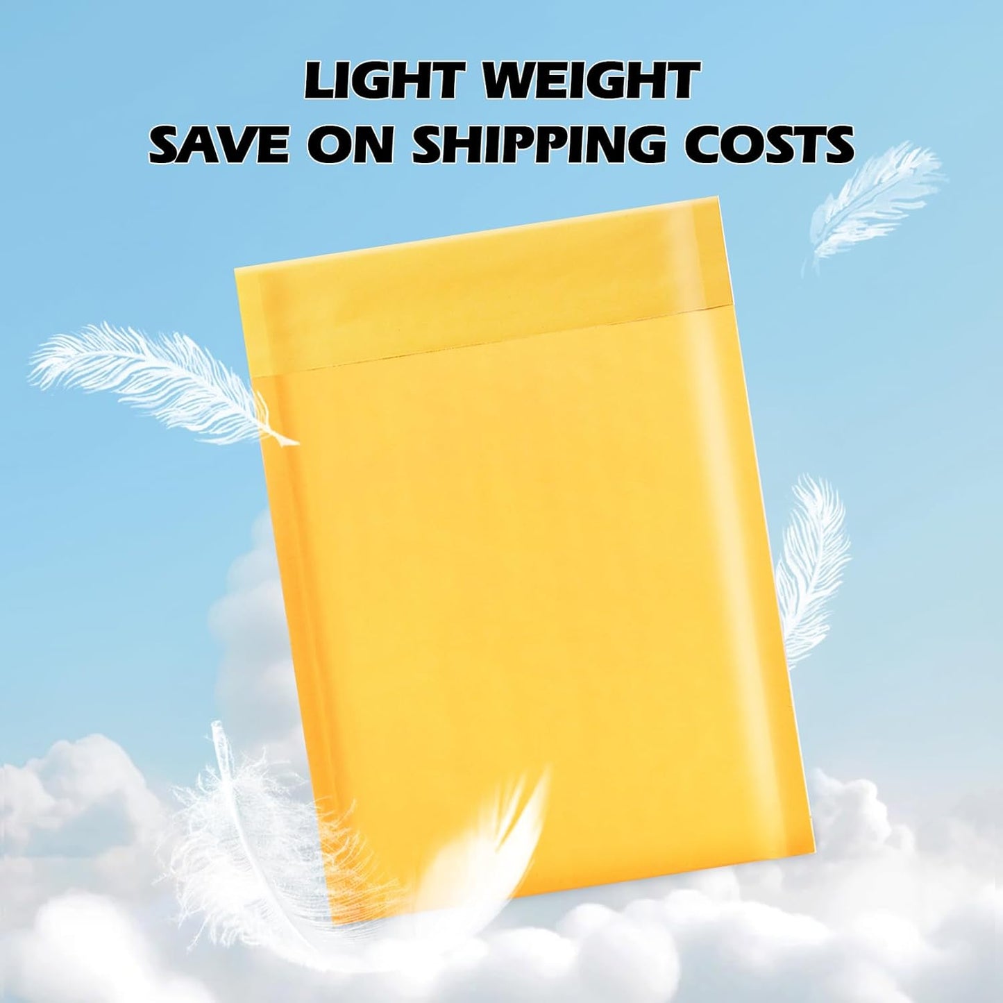 52Pack Yellow 6x10inch Kraft Bubble Mailers Small Business Mailing Packages Self-Sealing Paper Envelopes, Mailer Shipping Padded Envelopes with Strong Adhesion for Jewelry Makeup Supplies