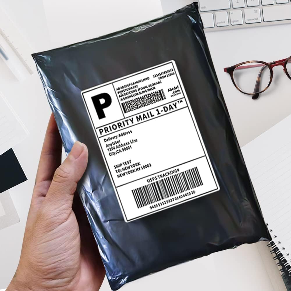 POLYSELLS 1000 pcs 7.5x10.5 Inches Black Poly Mailers Shipping Envelopes, Strong Adhesive Sealing, Waterproof, and Tear-resistant Postal Mailing Bags for Clothing, Books, and Accessories