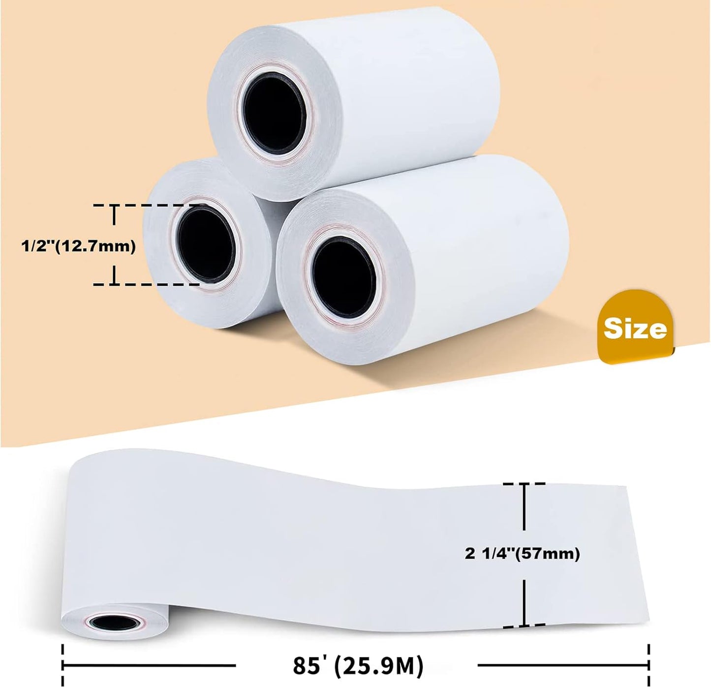 MFLABEL® 2500 Rolls 2 1/4" x 85' Thermal Paper Cash Register POS Receipt Paper