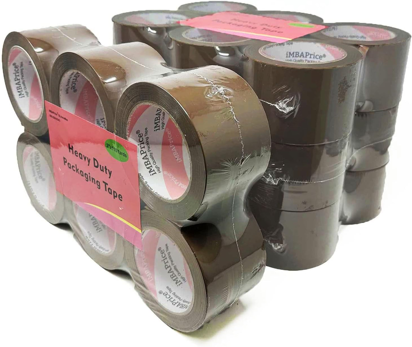 iMBAPrice - Brown/Tan Color Packaging Shipping Tape, 3-inches x 110 YDS, (Pack of 24)