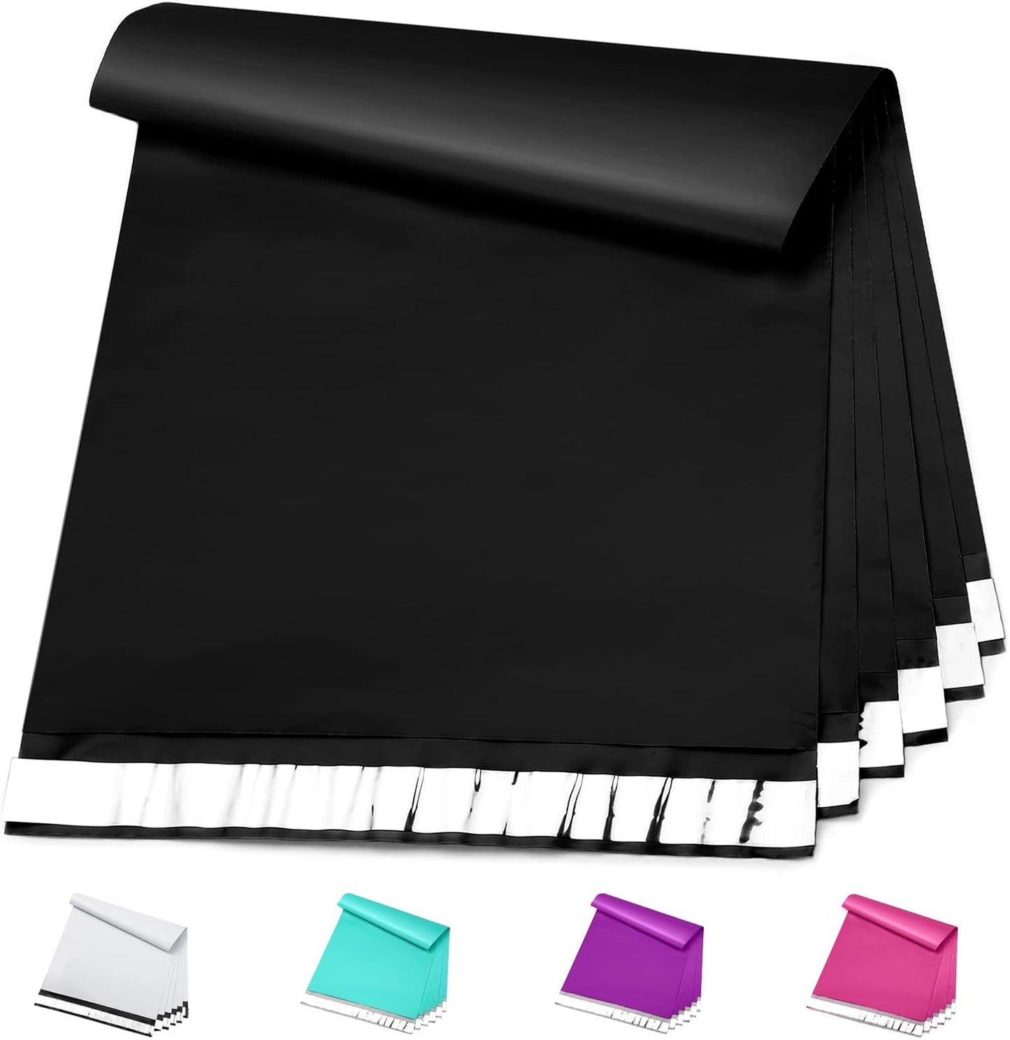 Metronic Poly Mailers 14.5x19 200 Pcs | Large Shipping Bags for Clothing | Strong Adhensive Mailing Bags for Small Business, Shipping Envelopes Bags, Tear-resistant Package Bags in Black