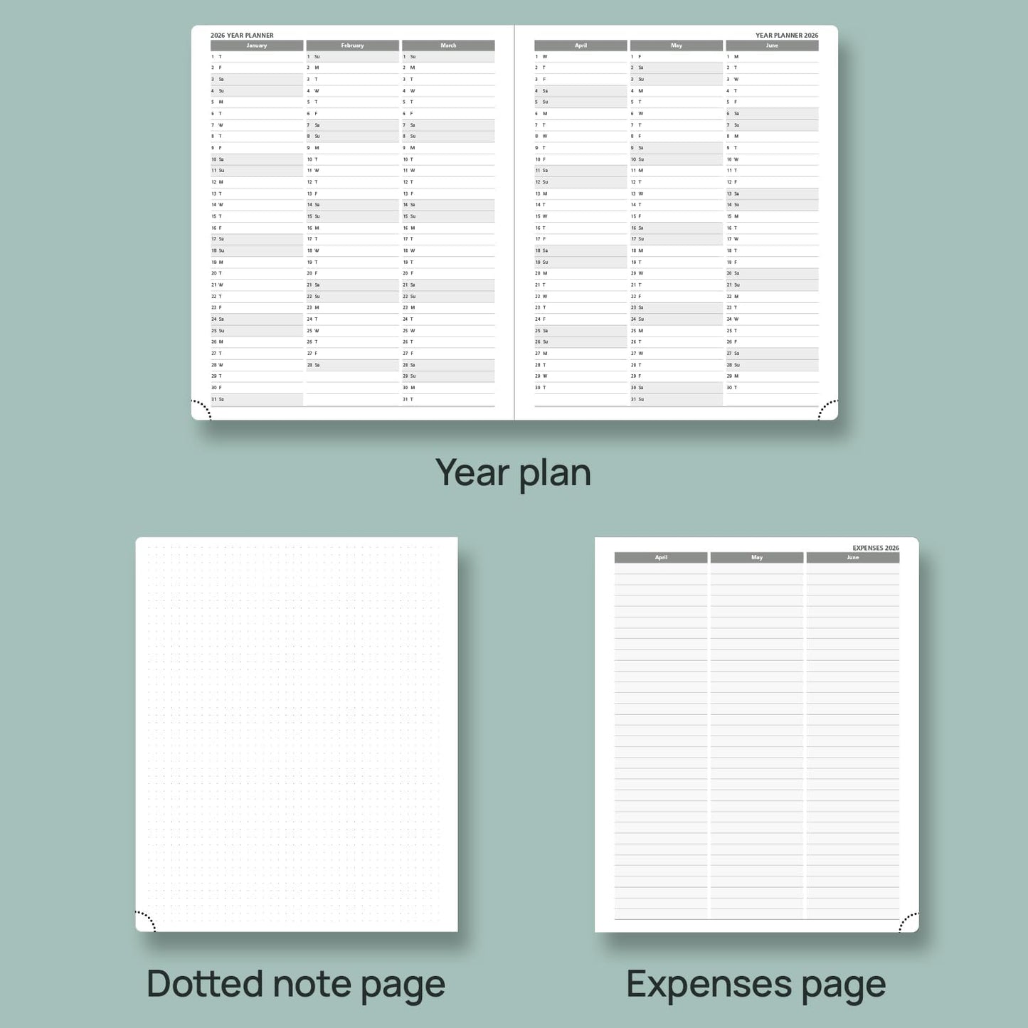 POPRUN Planner 2025-2026 (Large - 8.5'' x 10.5'') Academic Weekly Calendar (July 2025 - June 2026) with Hourly Time Slots, Monthly Tabs, 100GSM Thick Papers, Leather Soft Cover - Night Sky Blue