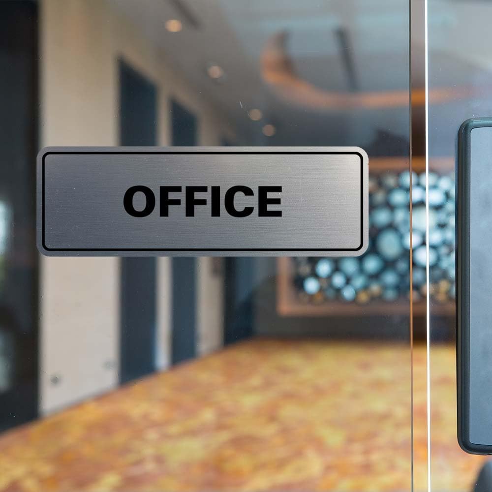 Signs ByLITA Standard Office Sign - Professional Business Signage - Easy to Install (Red) - Small 2 Pack