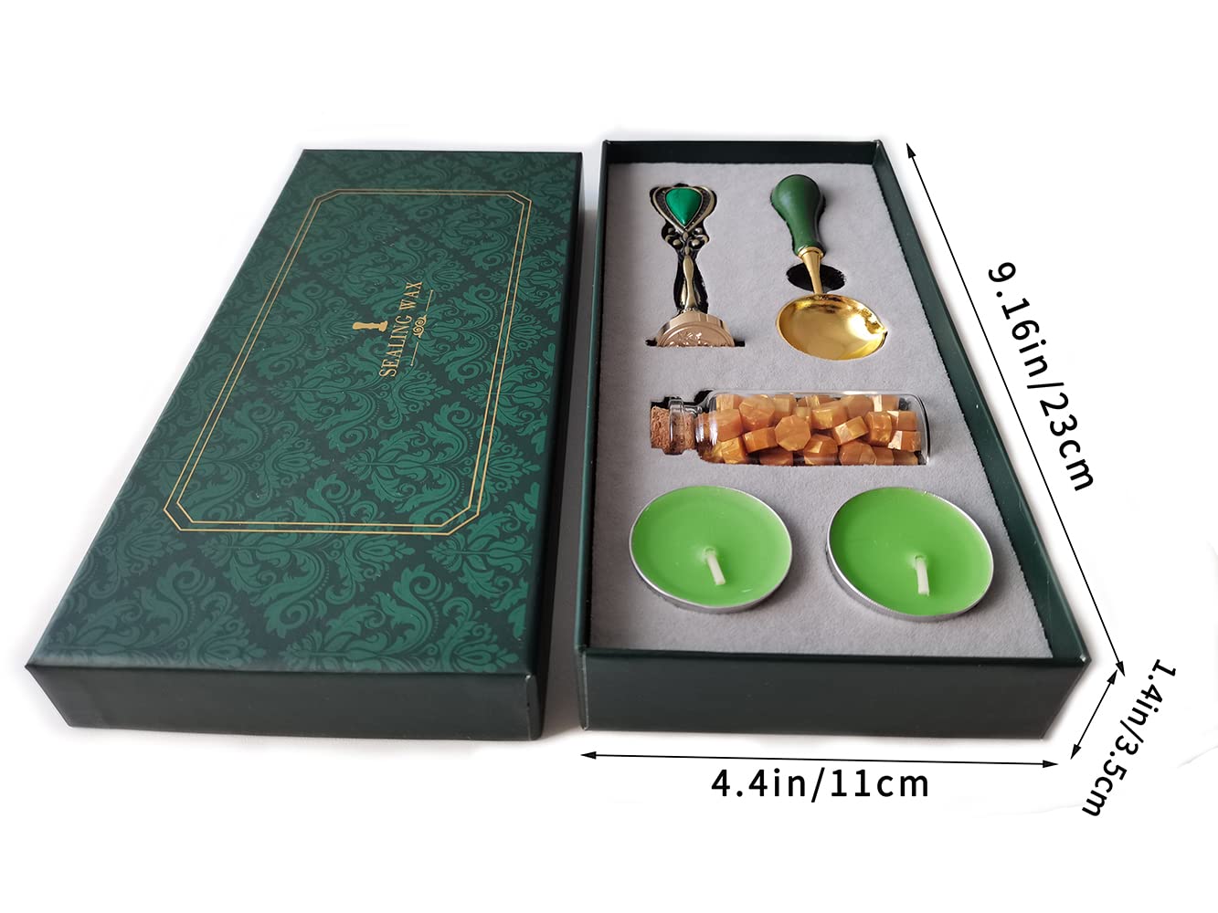 Fancy Letter U Wax Seal Stamp Set, European Style Kit Gift Box, Vintage Personalized for Letter Cards Invitations