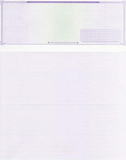Compuchecks - 100 High Security Blank Check Stock Paper - Checks on Top - Print Easy And Secure From Your Computer, Our Business Check Paper Weight # 70 (Purple Mazed)
