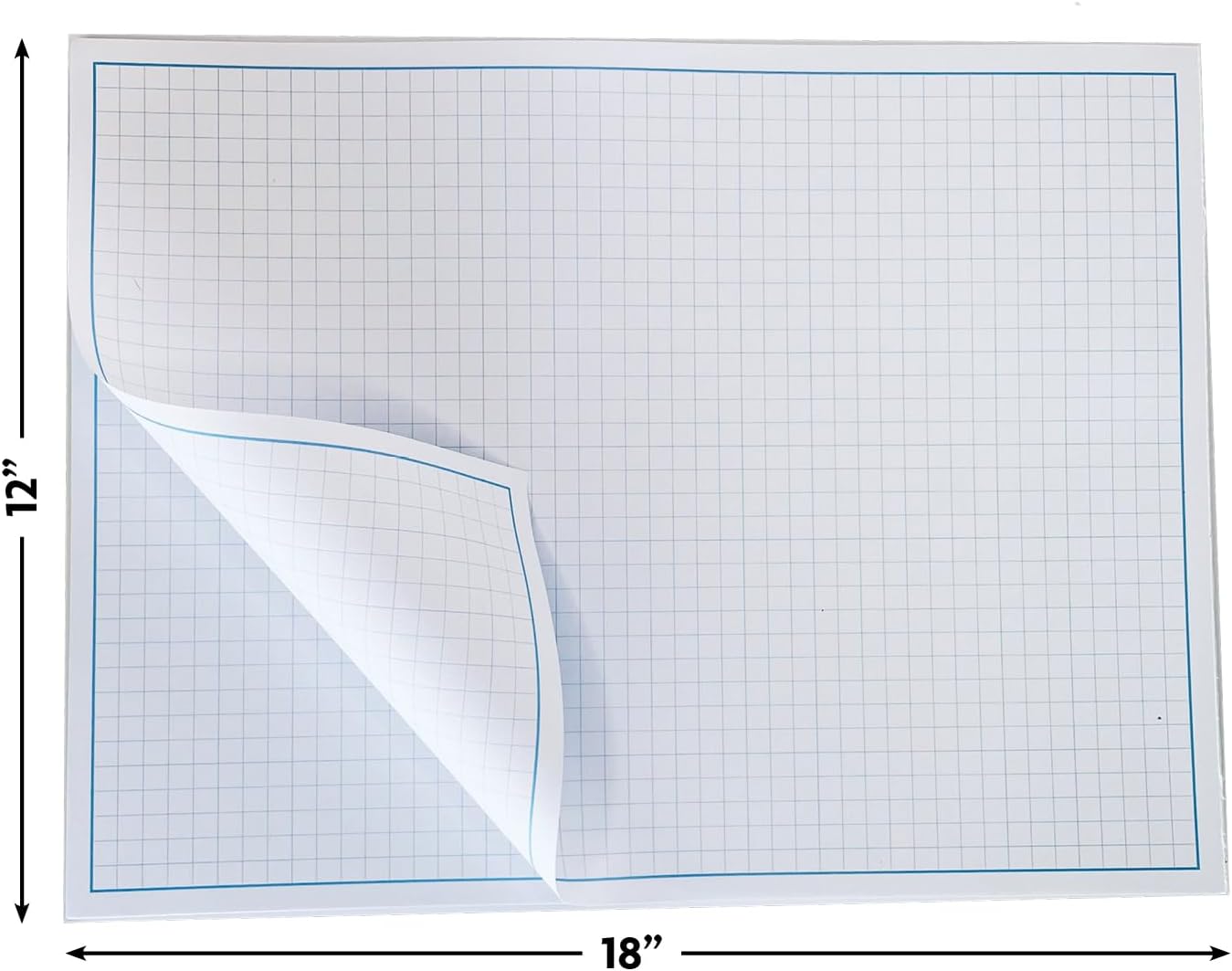 Blueprint and Graph Paper Pad - 50 Sheets Per Pad - 70lb Text - For Drawing, Designing, and More - Perfect Tool for Young Artists, Budding Designers, and Classroom Use (5, 12x18)