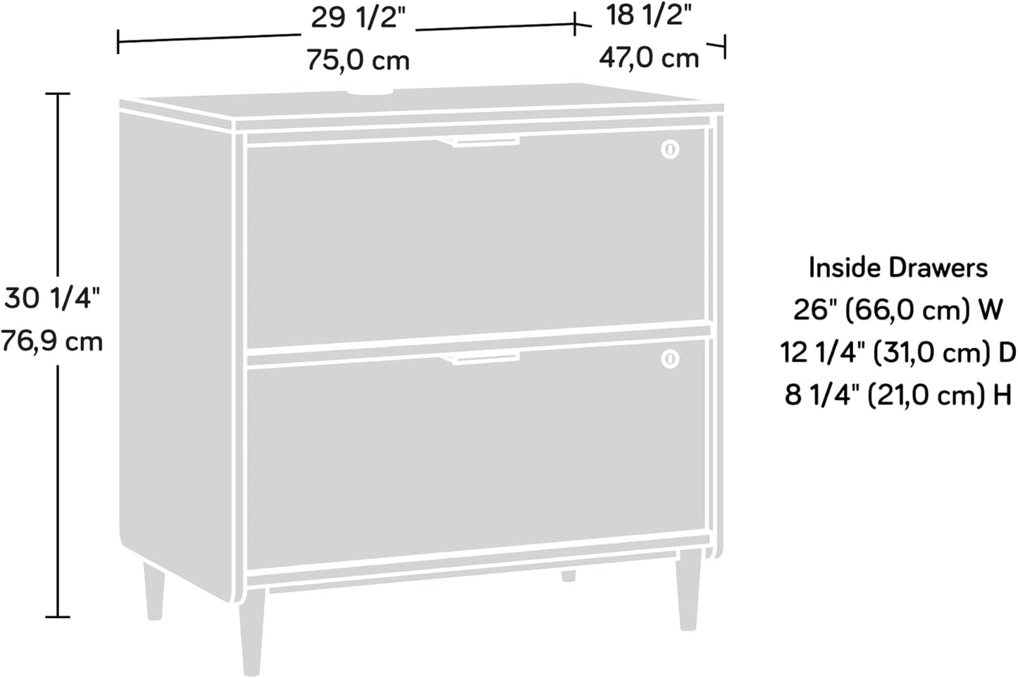 Sauder Clifford Place Lateral File, Grand Walnut finish