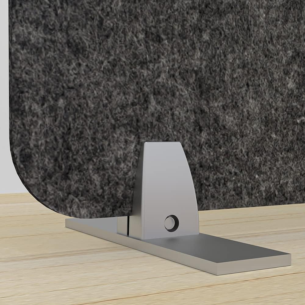 Freestanding Acoustic Desk Divider with Mount | Eco-Friendly Privacy Screen Panel | Noise Reducing Desk Partition | Tackboard Option & Easy to Install | Made from Recycled Plastic | Blue - 18" X 71"