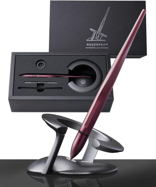 novium Hoverpen Interstellar, Mars Magma, Ballpoint Pen, Unisex, 23.5 Degree Angle, Schmidt Ballpoint Cartridges, Smooth Writing, No Spills, No Spotting, No Explosions