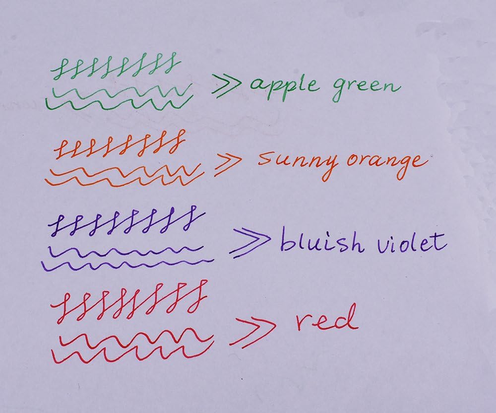 Jinhao Fountain Pen Refill Ink Cartridges, Violet Color, Set of 30 PCS, International Standard Size Disposable and Generic Ink Refill Cartridges