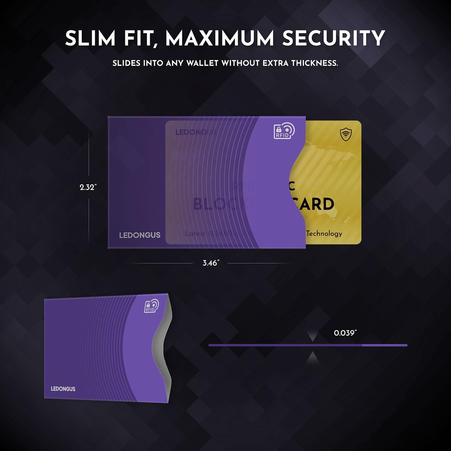 RFID Blocking Card Sleeves, 12-Pack with 2 RFID Blocking Cards|Anti-Theft Protection for Credit Cards| Contactless Skimming Defense,Ultra-Slim & Stylish|Multi-Color