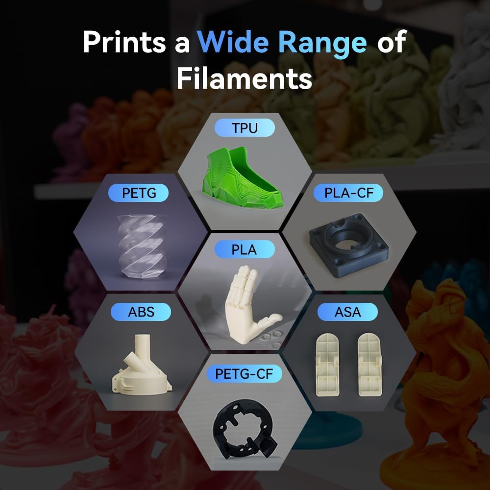 FLASHFORGE Adventurer 5M 3D Printer with Fully Auto Leveling System, Max 600mm/s High-Speed, 280℃ Quick-Detach Nozzle, CoreXY Structure for Superior Print Quality, Rookies & Experts Smart Choice