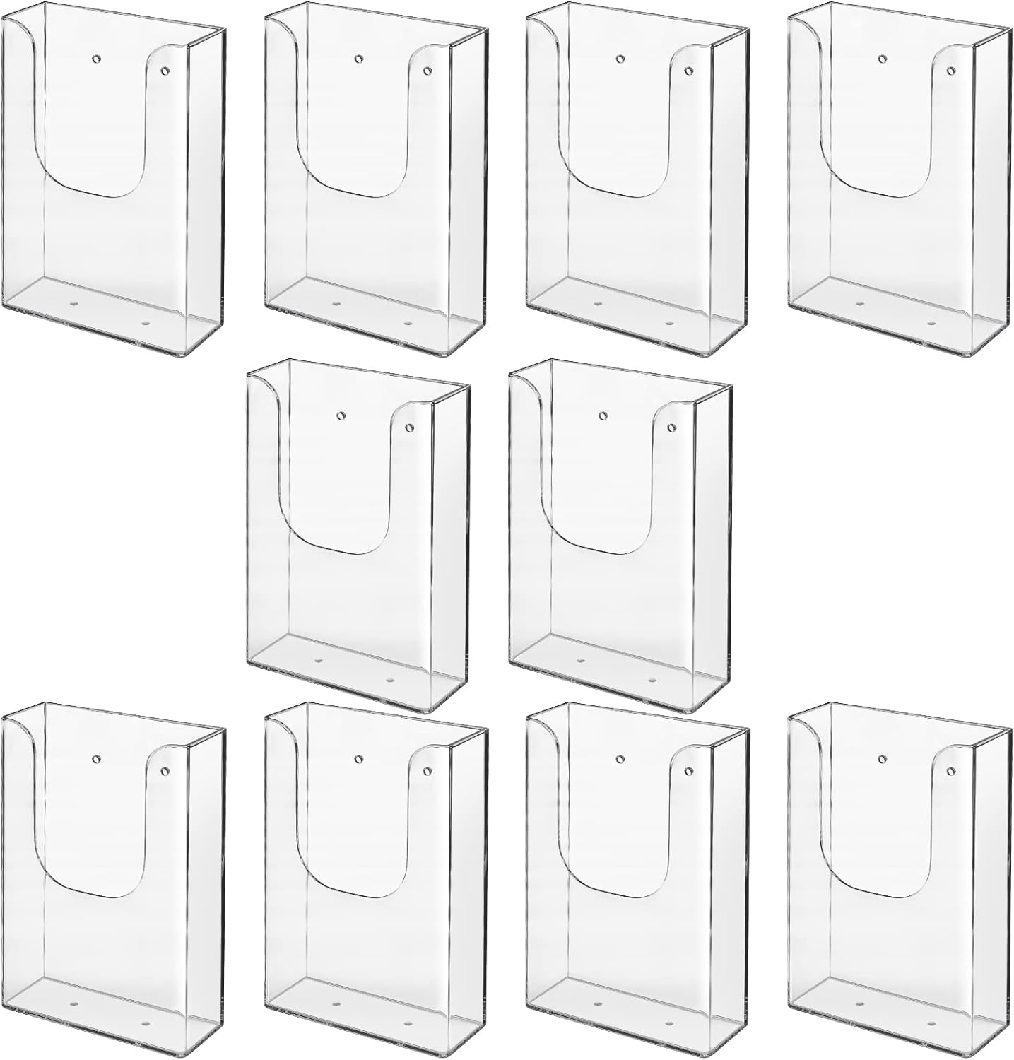 Zavekia Brochure Holder, 4 x 6 Inches Wall Mount Literature Holder (10 pack)
