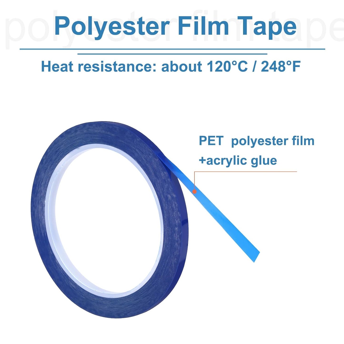 uxcell 1/4" x 60 Yard Graphic Tape Whiteboard Grid Marking Tape Pinstripe Chart Line, Blue