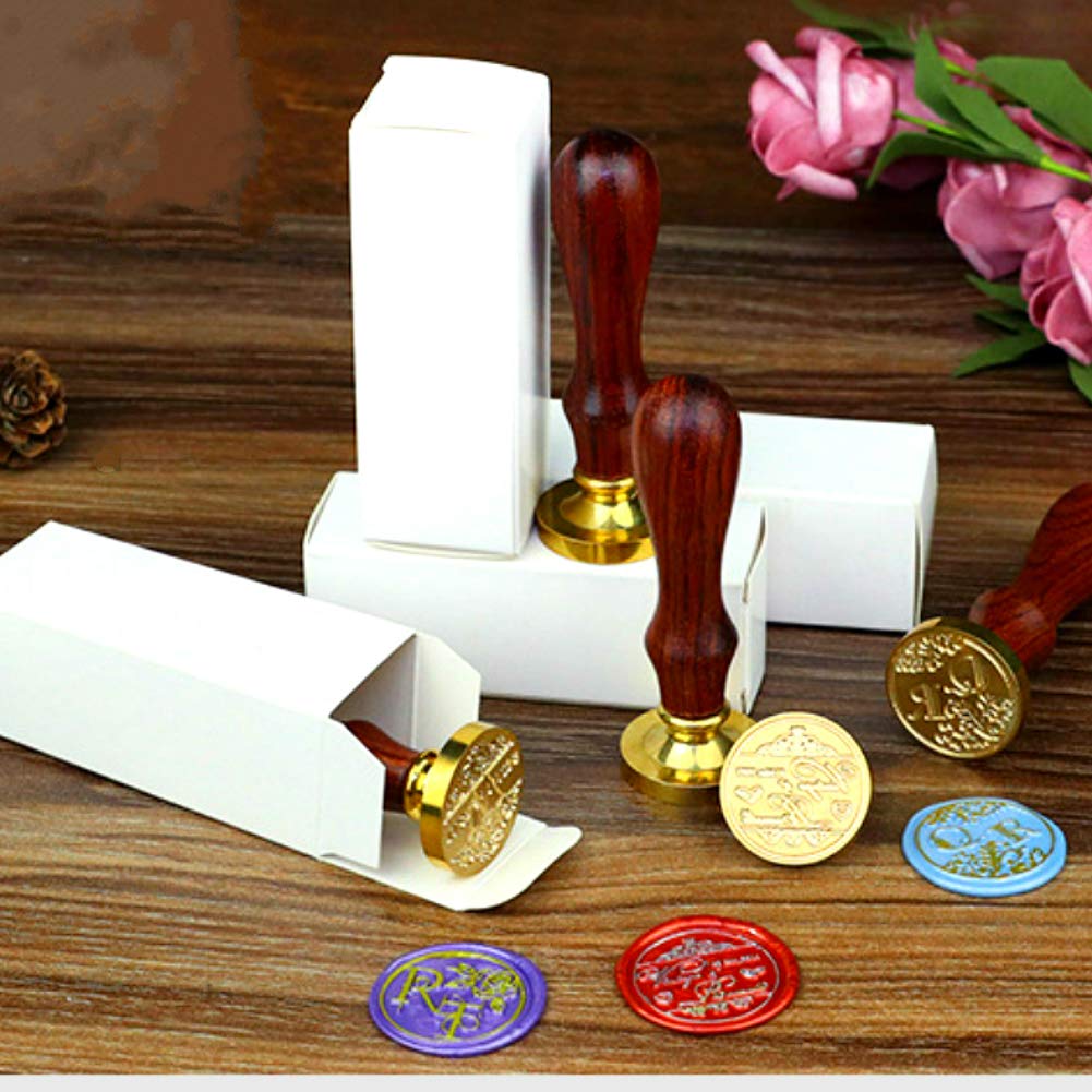 Animal Wax Seal Stamp with Removable Brass Head Wooden Handle - Butterfly Stamp for Envelope Sealing