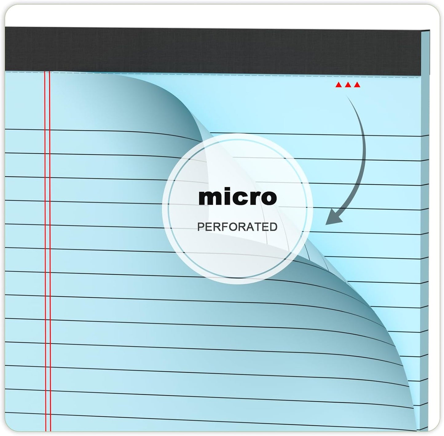 Small Note Pads 5x8" – 6 Vibrant Colors Notepad, College Ruled, 30 Sheets Each | Perfect for Work, School & Creative Notes! Legal Pads 5 x 8 Perforated Narrow Ruled Pads of Paper (Multicolor 6)
